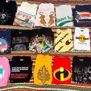 Vintage Modern Mens Shirts Lot Of 15 Bundle Wholesale Reseller Graphic Tees 90s